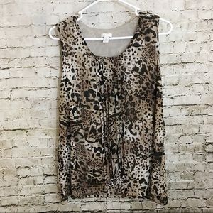 Chico’s Tank Sz 3 Animal Print